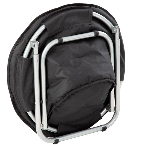 Etna Products Round Pet Bed: Comfortable Elevated Cat Bed with Paw Print Cushion - Black & White Water Resistant Papasan Chair for Small Dogs