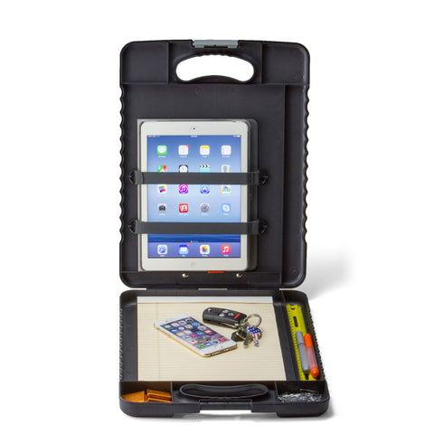 Officemate Deluxe Letter/A4 Size Tablet Clipboard Case with LED Light, Charcoal (83316)