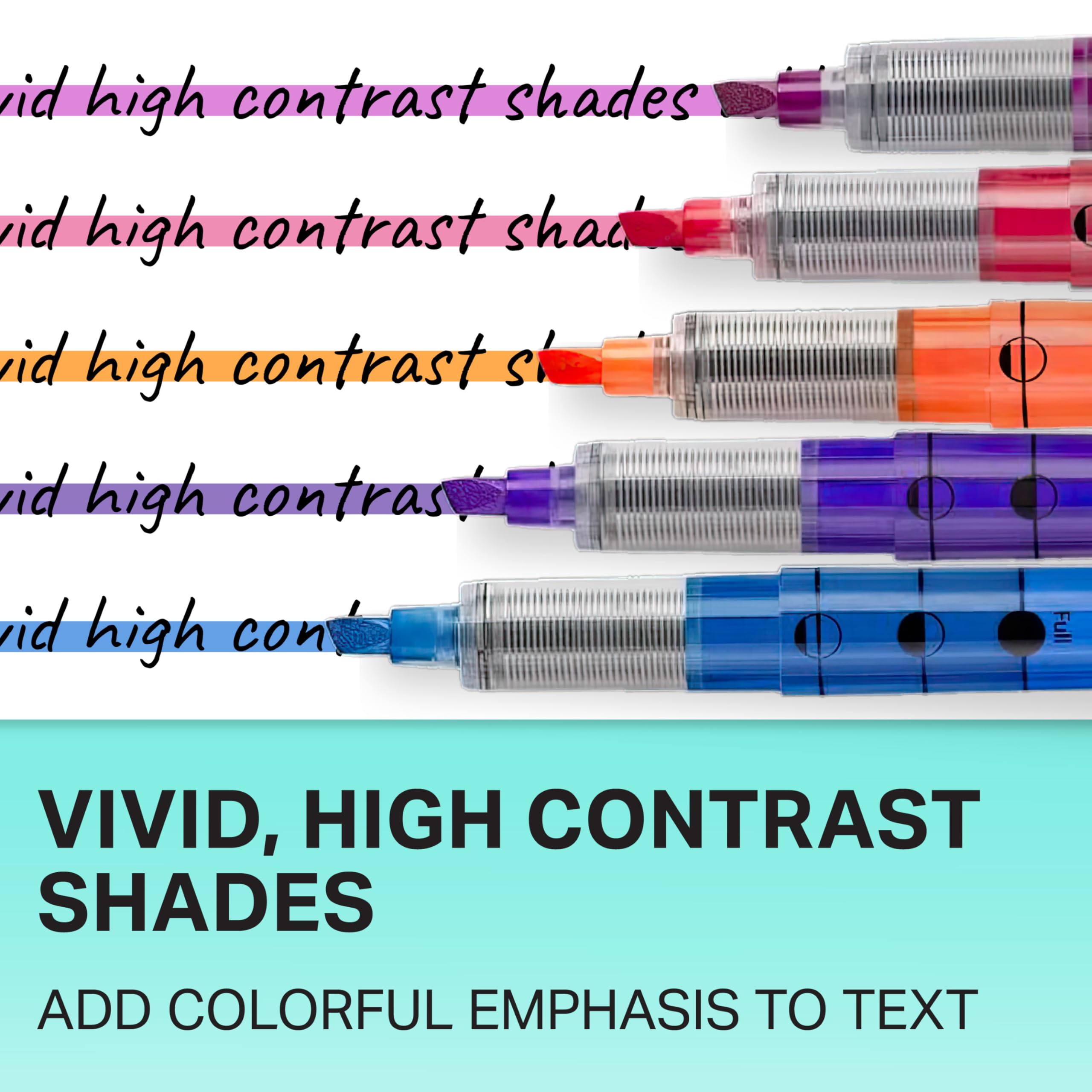 Sharpie Liquid Highlighters, Chisel Tip, 5 Count - Office, Classroom, Desk, School Supplies