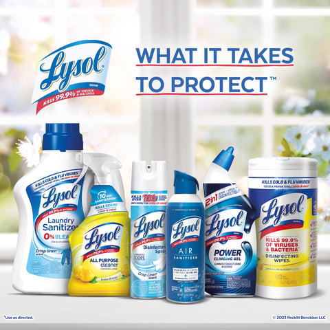 Lysol Automatic In-The-Bowl Toilet Cleaner, Cleans and Freshens Toilet Bowl, Lemon Breeze Scent (Pack of 2)