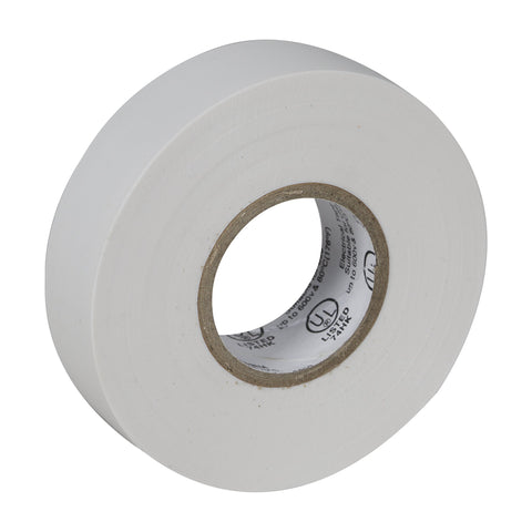 Duck Brand Professional Grade Electrical Tape, 3/4-Inch by 66 Feet, Single Roll, White (300877)