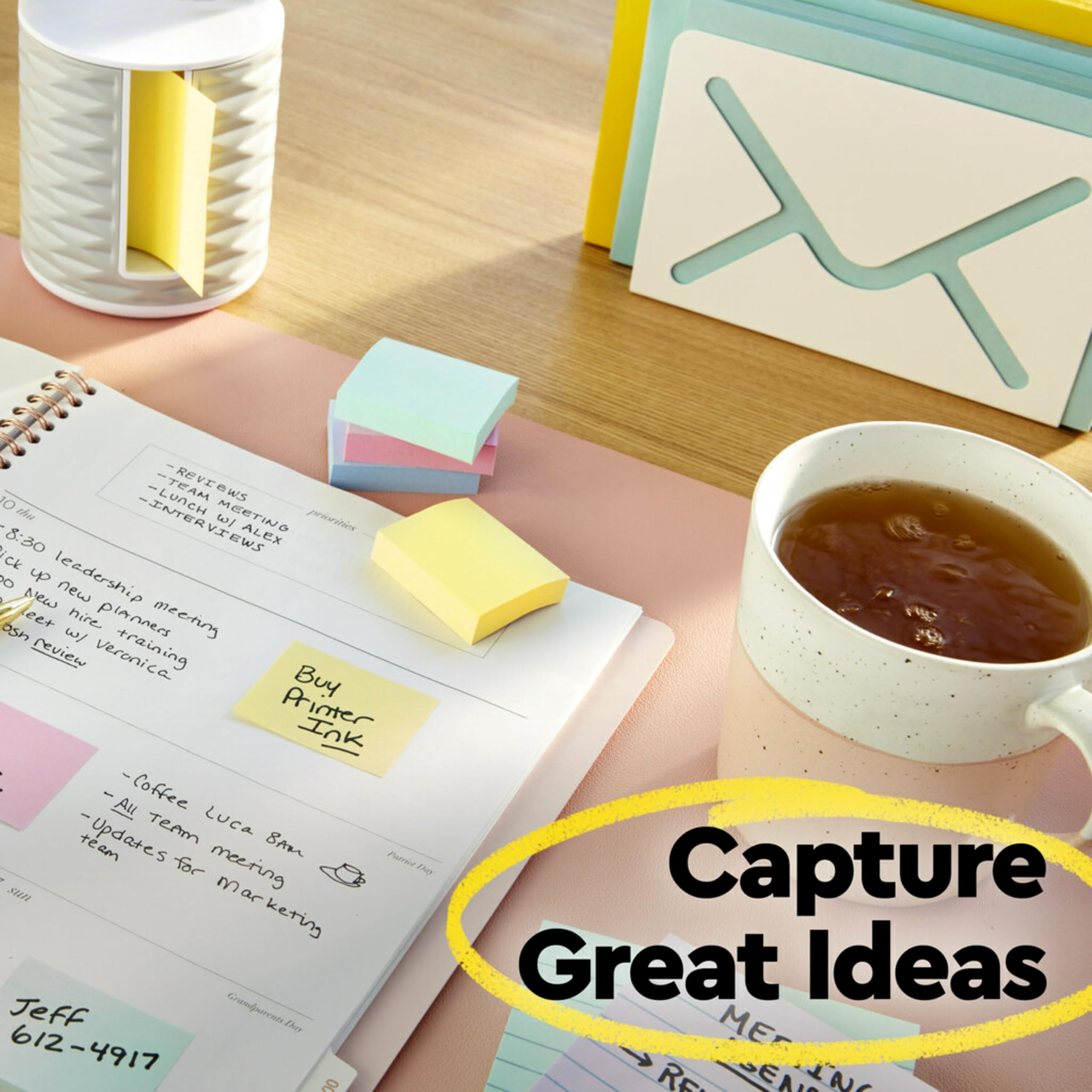 Post-it Notes, 3 in x 3 in, 12 Lined Sticky Notes Pads, 100 Sheets per Pad, The Iconic Canary Yellow Note, New Year Organization or Second Semester School Supplies