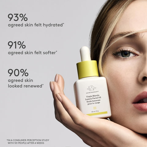 Drunk Elephant Virgin Marula Luxury Facial Oil - 15 ml/.5 fl oz - Face Oil - Clean Clinical Skincare - Cruelty-Free - Dermatologist-Tested - Free of Essential Oils, Silicones, and Fragrance