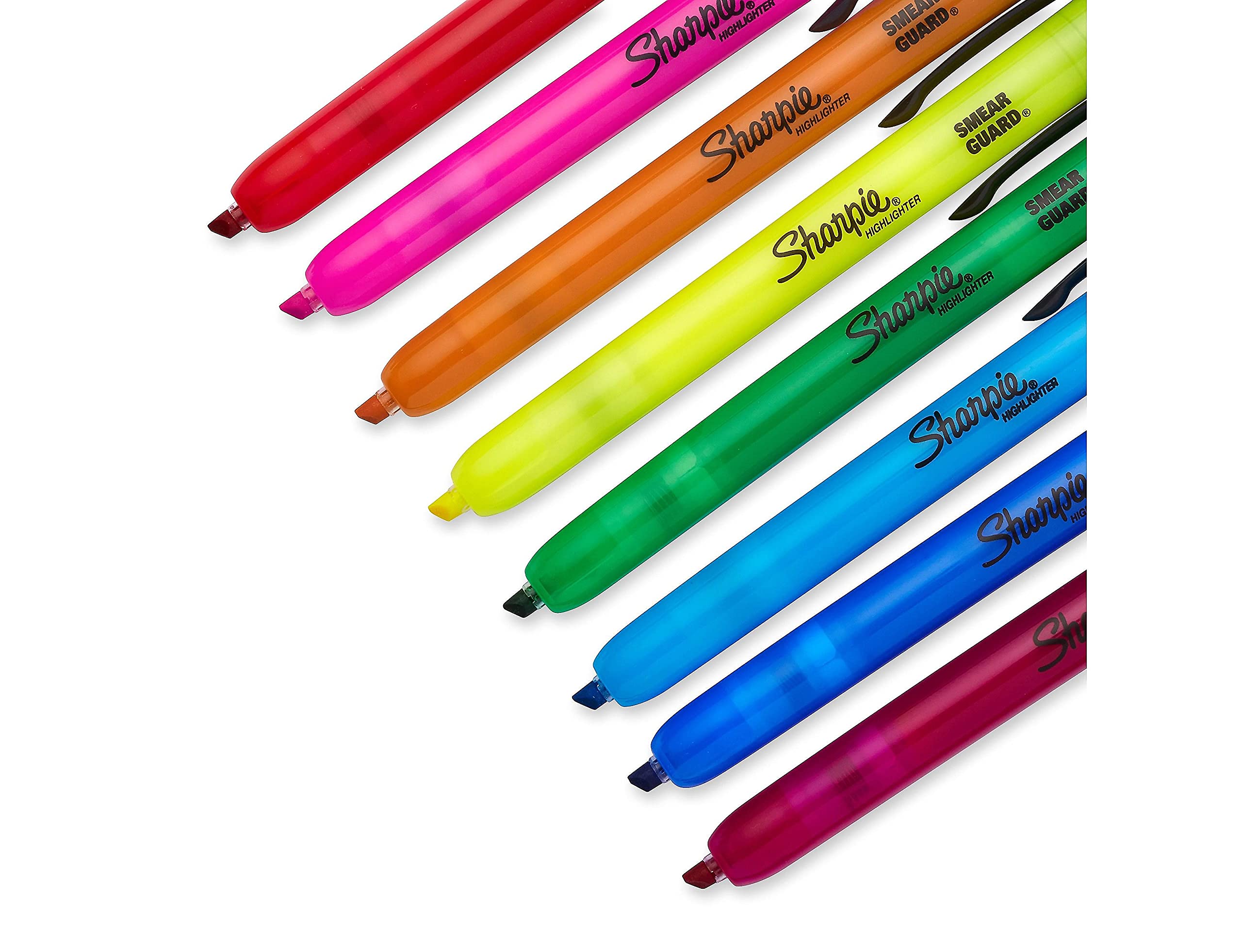 Sharpie 28101 Accent Retractable Highlighters Chisel Tip Assorted Colors 8/Set