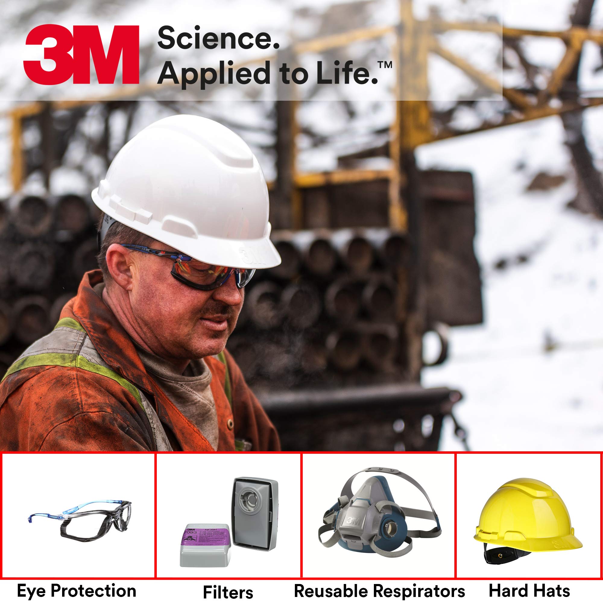 3M Safety Glasses, SecureFit, 20 Pack, ANSI Z87, Scotchgard Anti-Fog Anti-Scratch, Orange Lens, Brown/Black Frame, Flexible Temples
