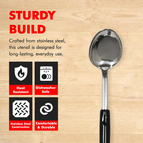 Chef Craft Select Heavy Duty Basting Spoon, 12 inch, Stainless Steel