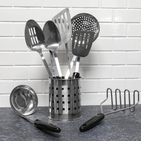 Chef Craft Basic Stainless Steel Turner/Spatula, 13.75 inch, Black