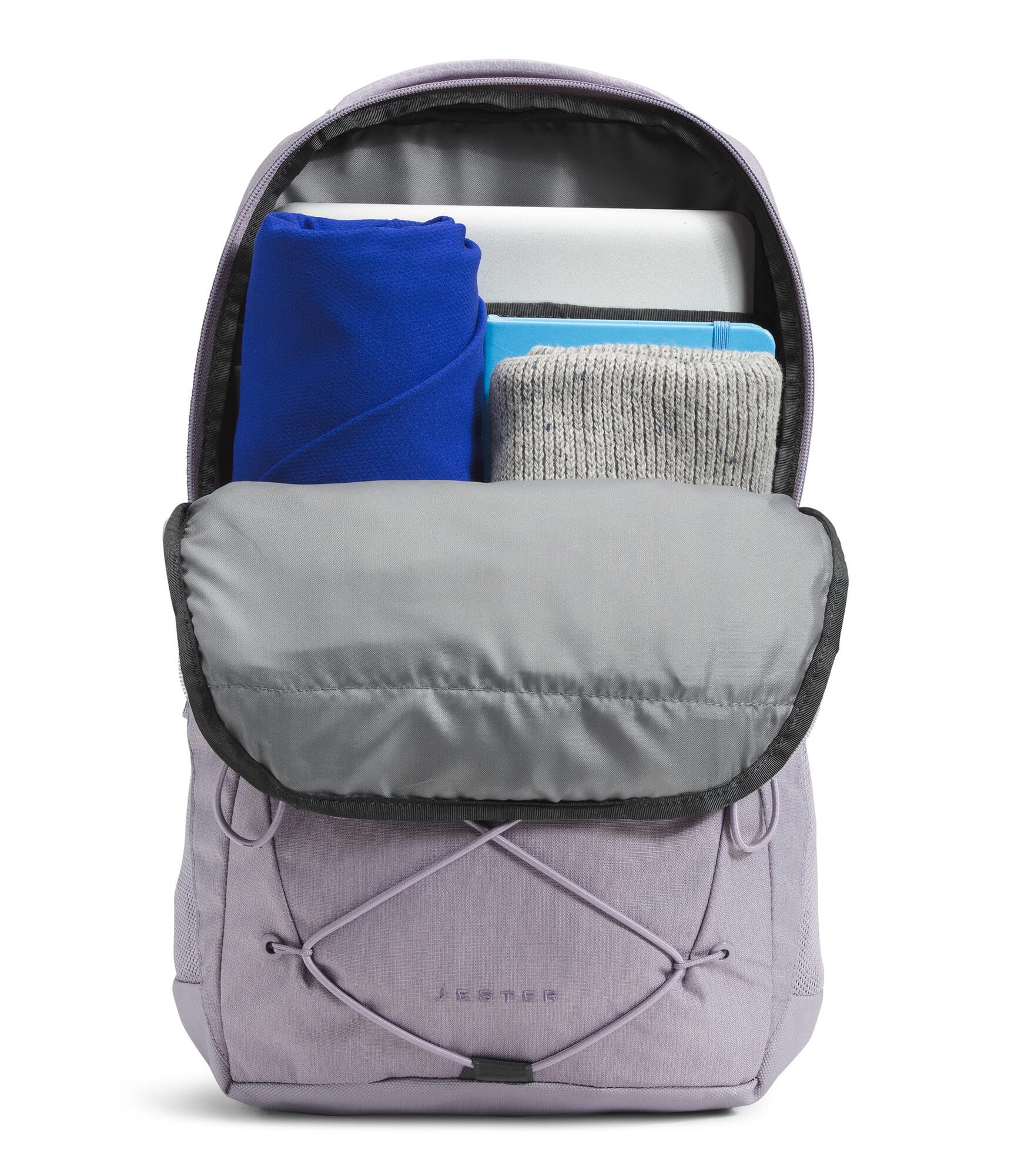 The North Face Women's Jester Everyday Laptop Backpack - Commuter Travel Bag, Laptop Sleeve, Water-Repellent, Minimal Grey Dark Heather/Minimal Grey-NPF, One Size