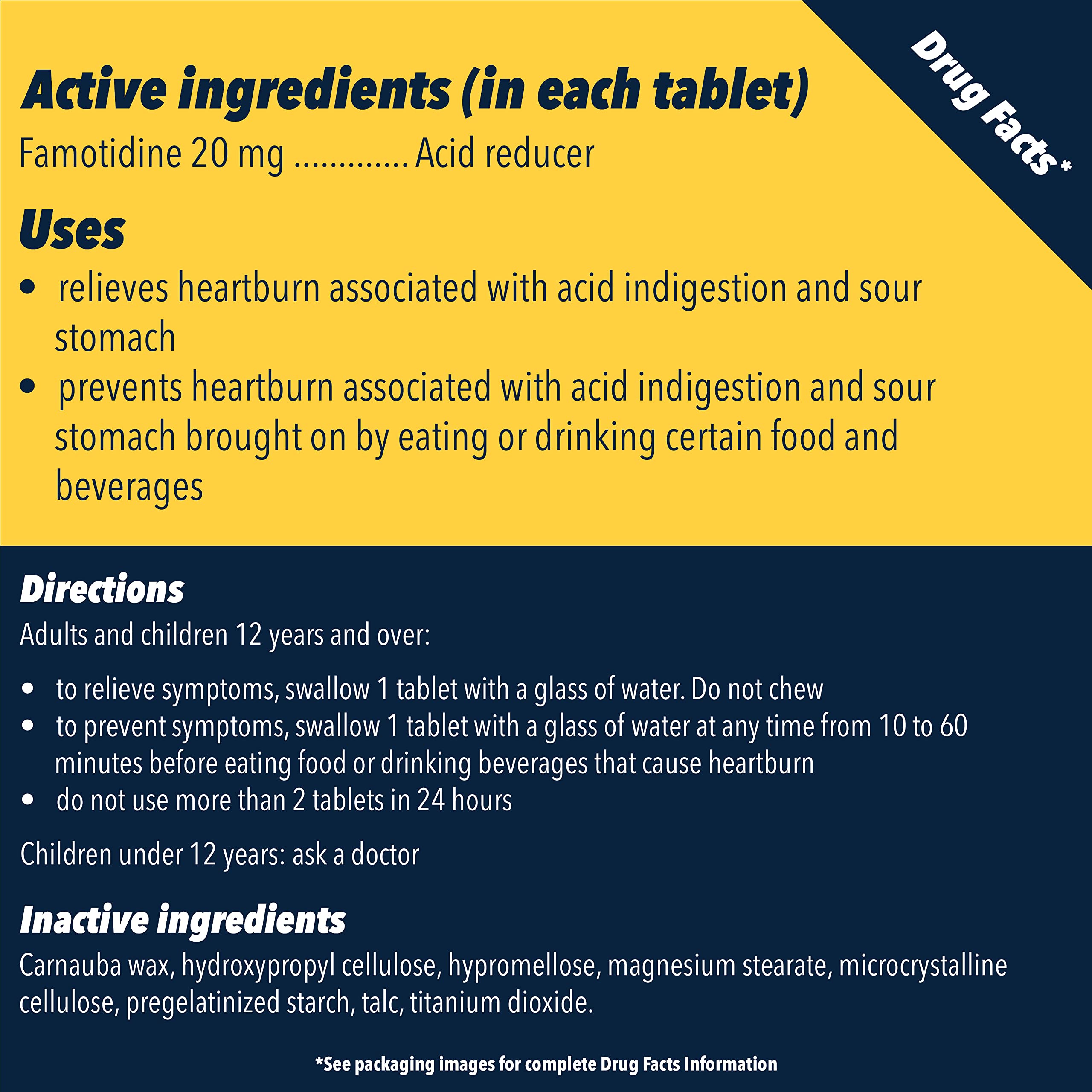 Pepcid AC Maximum Strength Heartburn Relief Tablets, Famotidine 20mg Acid Reducer, Fast-Acting Antacid, Helps Prevent & Relieve Heartburn from Acid Indigestion, Value 75 ct Bottle