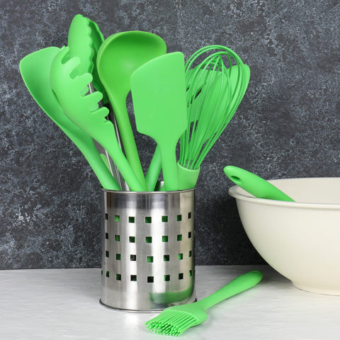 Chef Craft Premium Silicone Angled Spatula, 11 inch, Green