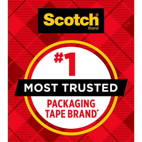 Scotch Heavy Duty Packaging Tape, 1.88" x 19.4 yd, Designed for Packing, Shipping and Mailing, Strong Seal on All Box Types, 1.5" Core, Clear, 1 Roll with Dispenser (142-700-H)