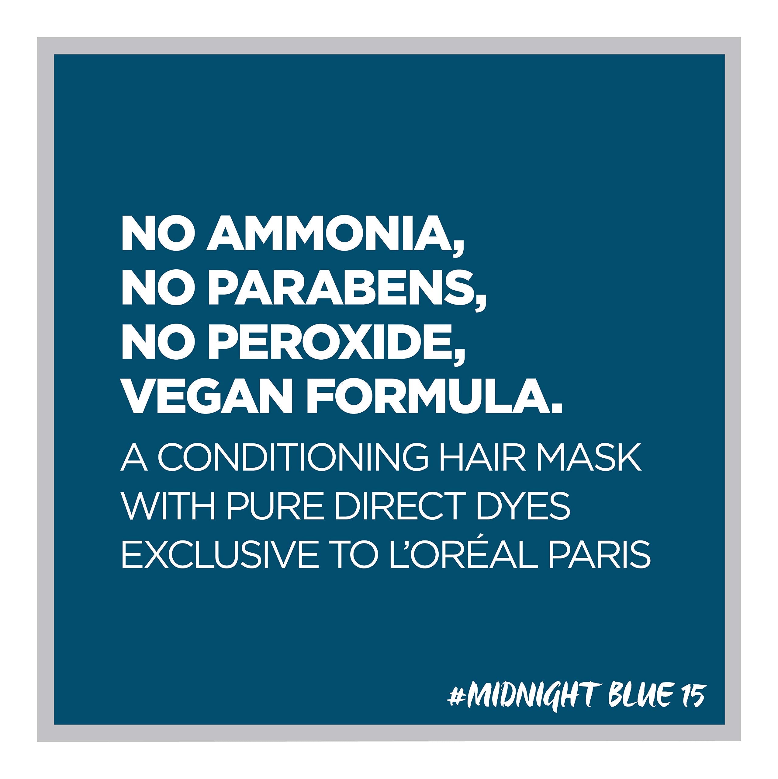 L’Oréal Paris Colorista Semi-Permanent Hair Color for Brunette Hair, Midnight blue