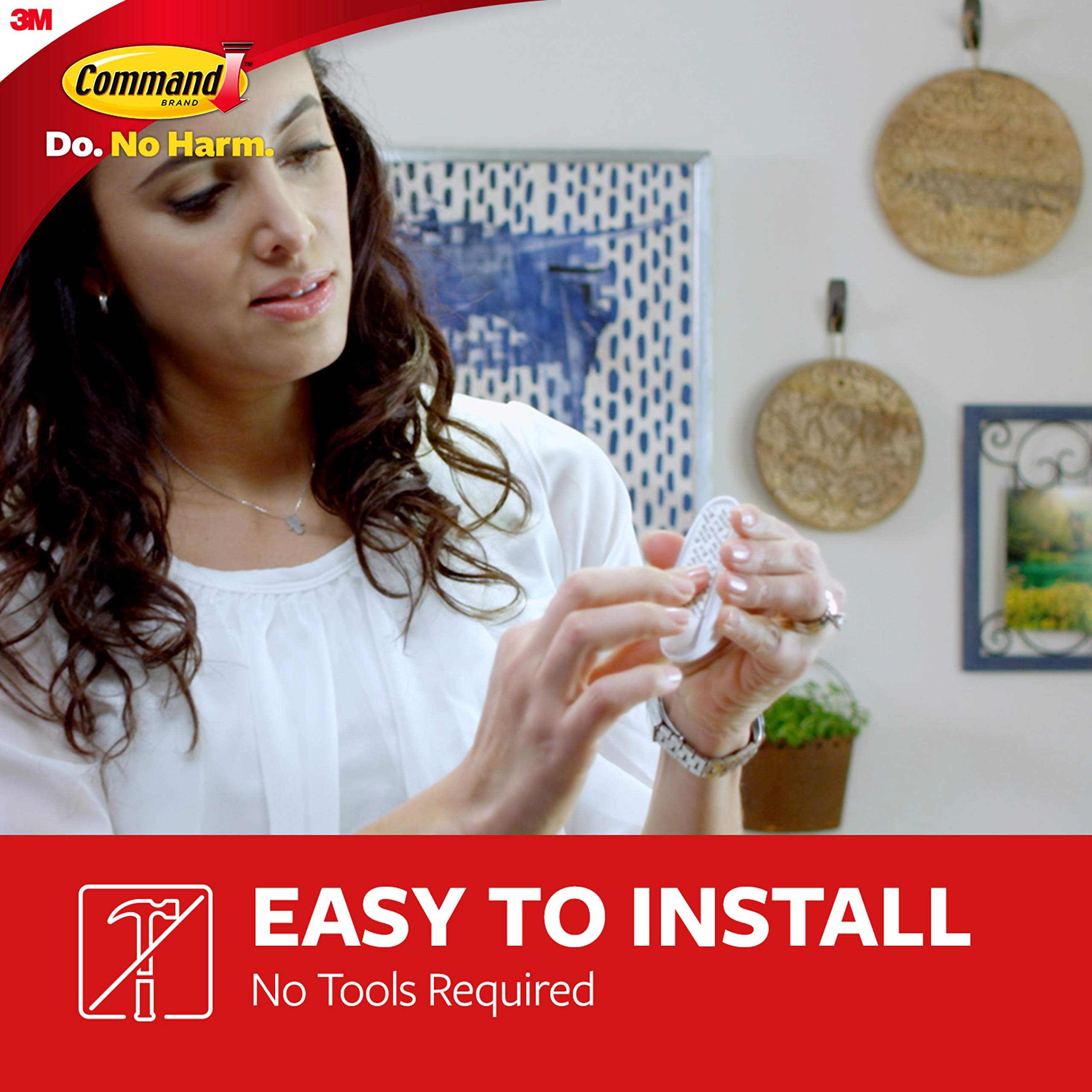 Command Small Utility Hooks, White, 6-Hooks, Organize Damage-Free