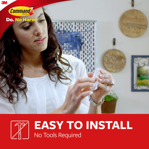 Command Small Utility Hooks, White, 6-Hooks, Organize Damage-Free
