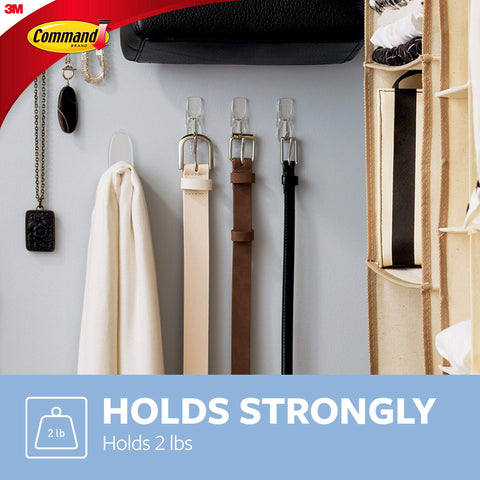 Command Medium Wire Toggle Hook, Clear, 2-Hooks, Organize Damage-Free