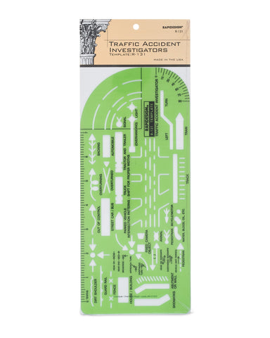 Rapidesign Traffic Accident Investigator Large-Size Template, 1 Each (R131)