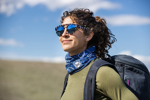 Buff CoolNet UV Neck Gaiter, UPF 50 Sun Protection, Breathable, Cooling Bandana, Versatile, Quick Dry Face Mask, Santana Navy, Adult Size