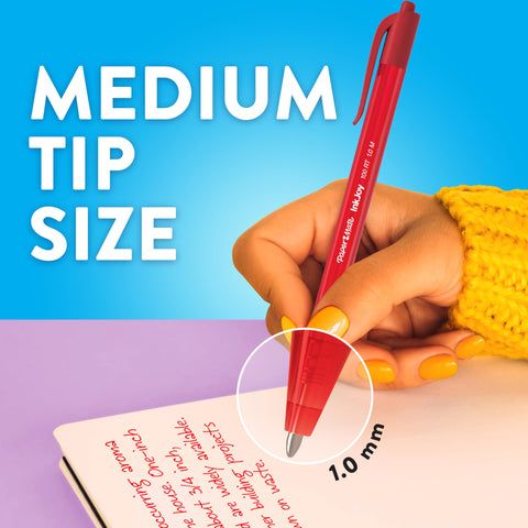 Paper Mate InkJoy 100RT Retractable Ballpoint Pens, Medium Point, Assorted Ink, 8 Pack (1945935)