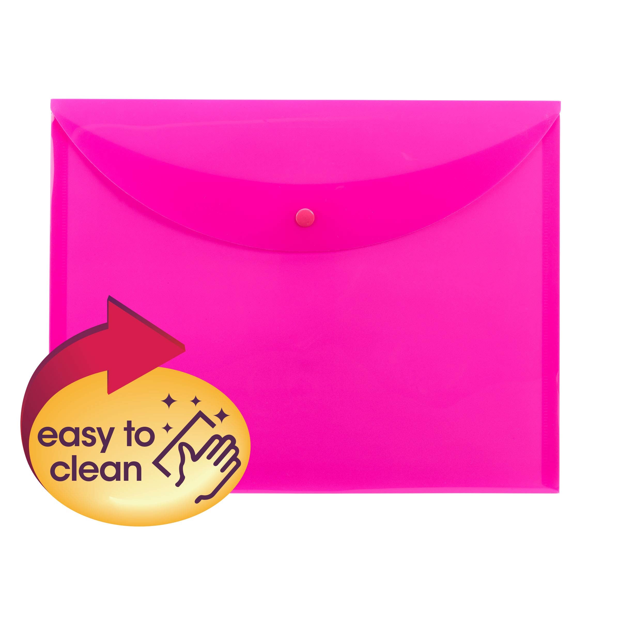 Smead Project Envelope, Snap Closure, Top Load, Letter Size (10, Pink)