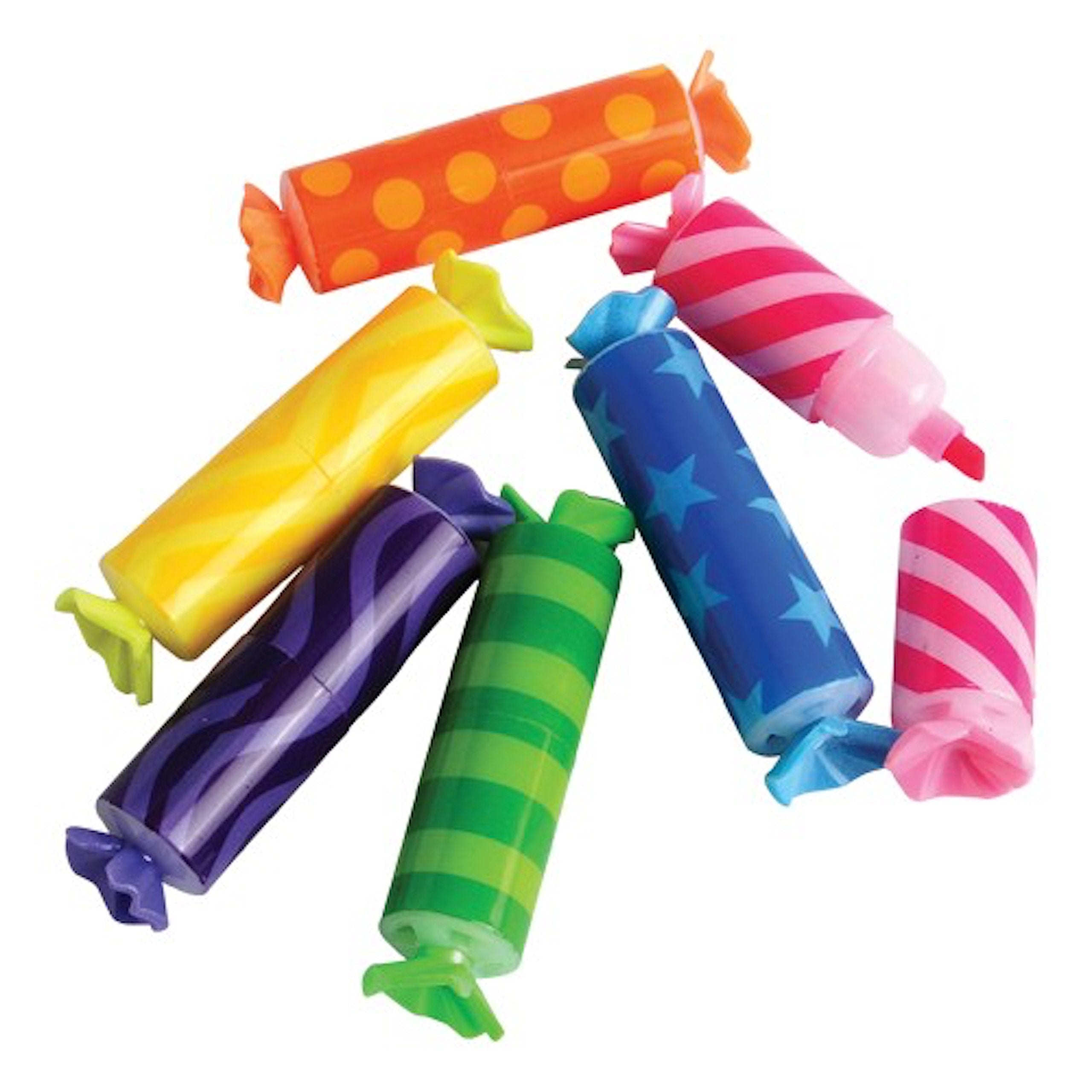 Lot Of 12 Assorted Color And Scent Candy Theme Mini Highlighters