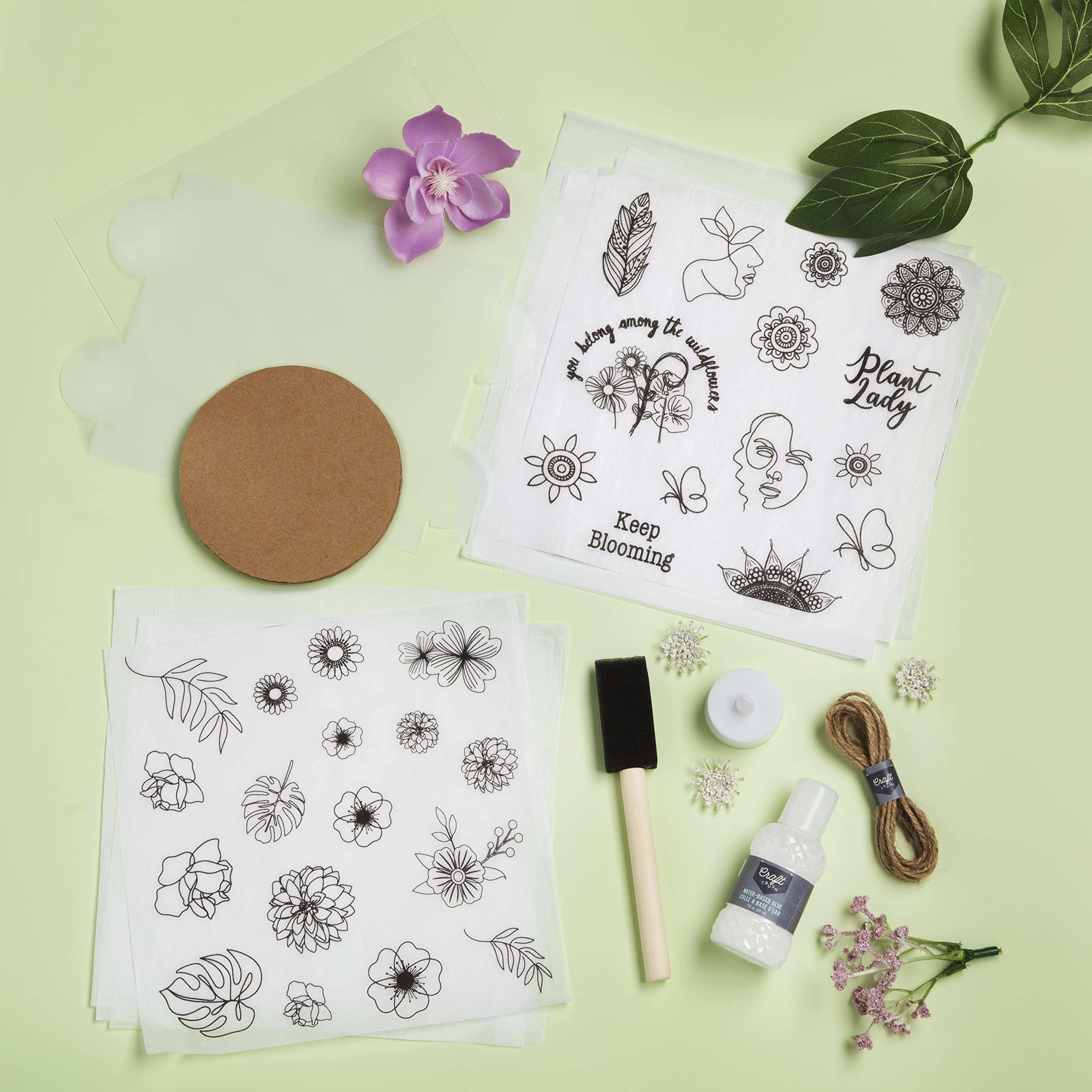 Craft Crush Nature DIY Lantern Making Kit - Bring Nature Inside - Garden Decor, Art Project, Creative Activities for Birthday, Parties, School - Art Supplies - Art & Craft Kit for Kids, Teens, Adults