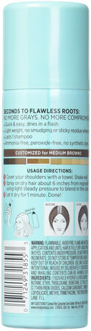 L'Oreal Paris Hair Color Root Cover Up Temporary Gray Concealer Spray, Light to Medium Brown, 2 Ounce