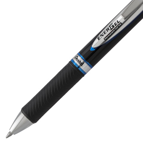Pentel EnerGel Pro Permanent Gel Ink Pen, (0.7mm) Assorted Colors, 3 Pack (BLP77BP3M), black/red/blue