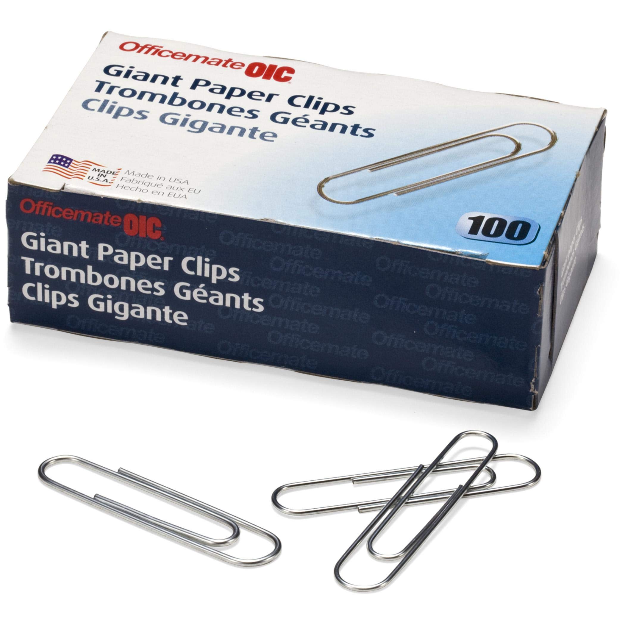 Officemate No.1 Smooth Paper Clips, Pack of 6 Boxes of 100 Clips Each, 600 Clips Total (99911)
