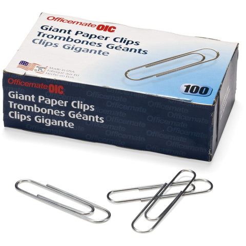 Officemate No.1 Smooth Paper Clips, Pack of 6 Boxes of 100 Clips Each, 600 Clips Total (99911)