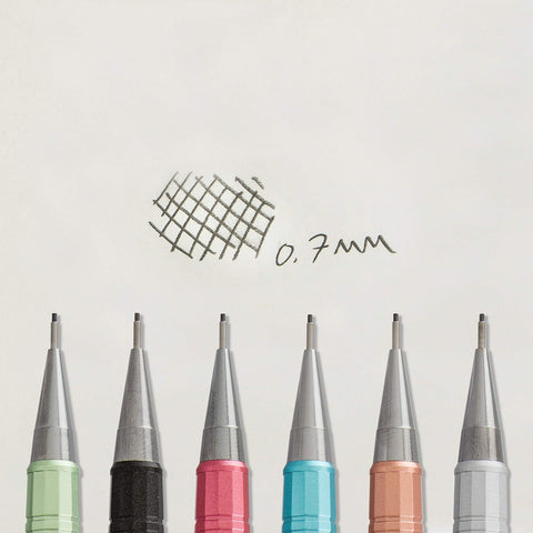 Pentel Sharp Mechanical Pencil (0.7mm) Metallic Barrels, Assorted Barrel Colors, Pack of 2 (P207MBP2M1)