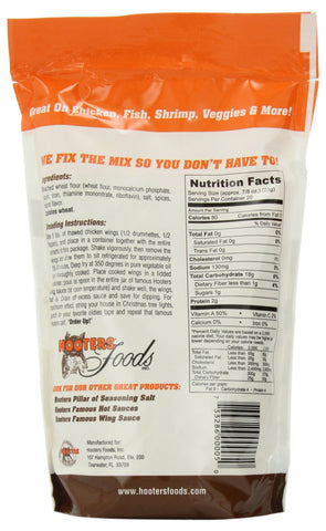 The Original Hooters Wing Breading - Crunchy Coating Chicken Fry Mix, Restaurant Flavor Crispy Chicken, Vegetable and Fish Breading, Simple Shake and Bake Seasoned Flour - 1 Pound (Pack of 1)