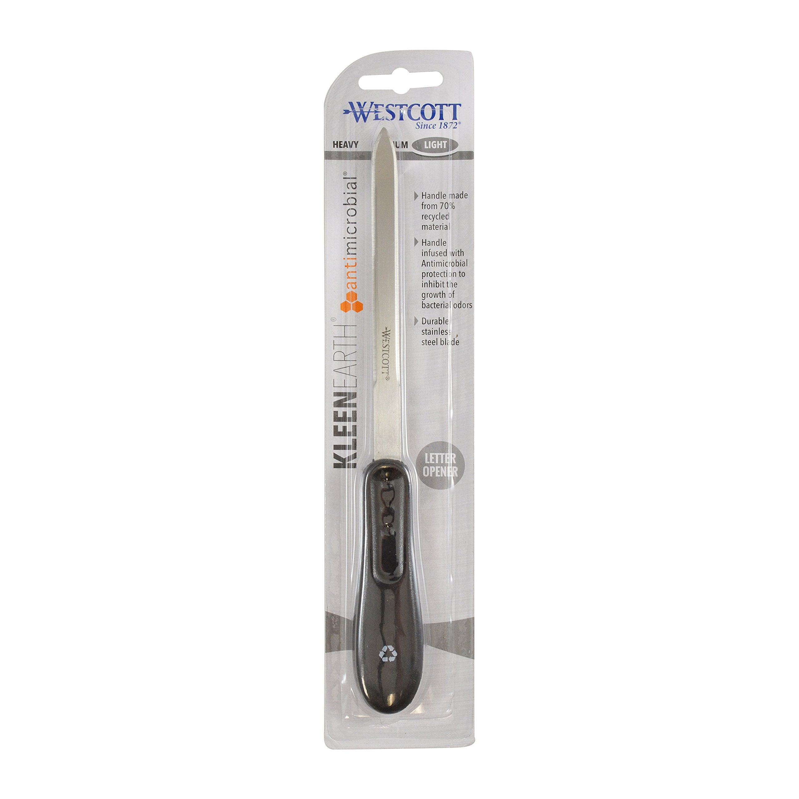 Westcott KleenEarth Recycled Letter Opener, 9-Inch (14821), Black