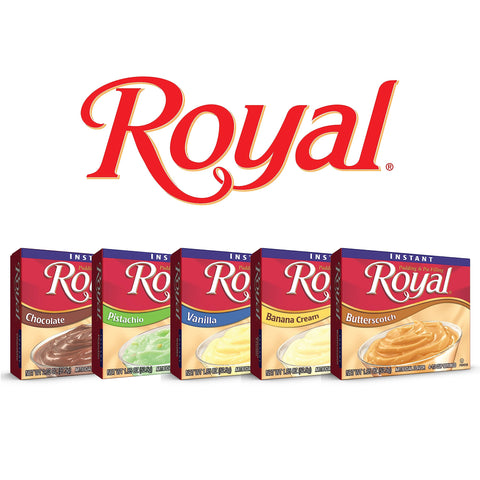 Royal Instant Pudding Dessert Mix, Vanilla, Fat Free (12 - 1.85 Ounce Boxes) (Pack of 12)