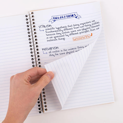 Five Star Small Spiral Notebook, 2 Subject, College Ruled Paper, 9-1/2" x 6", 100 Sheets, Teal Blue (06180AA4)