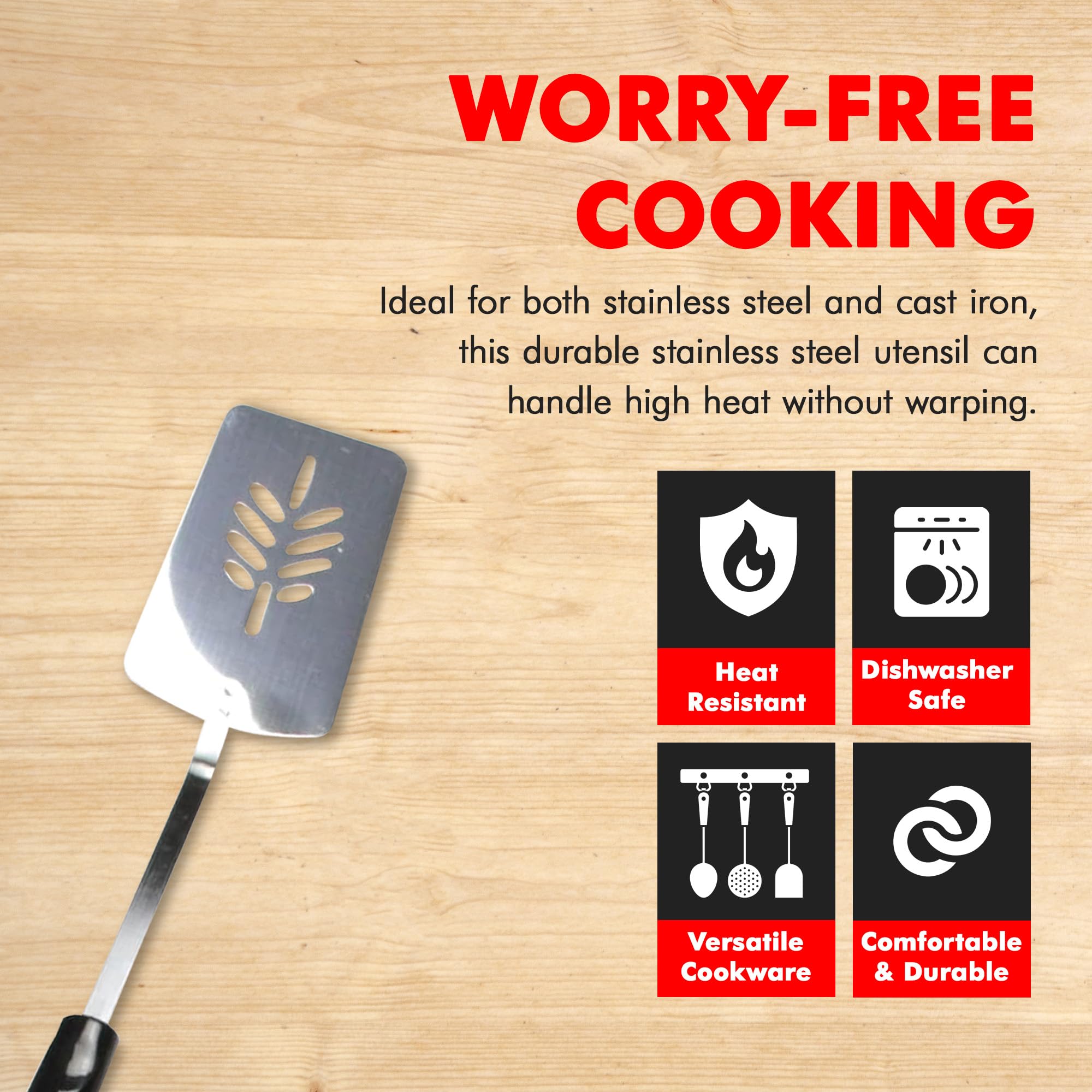 Chef Craft Select Turner/Spatula, 14 inch, Stainless Steel