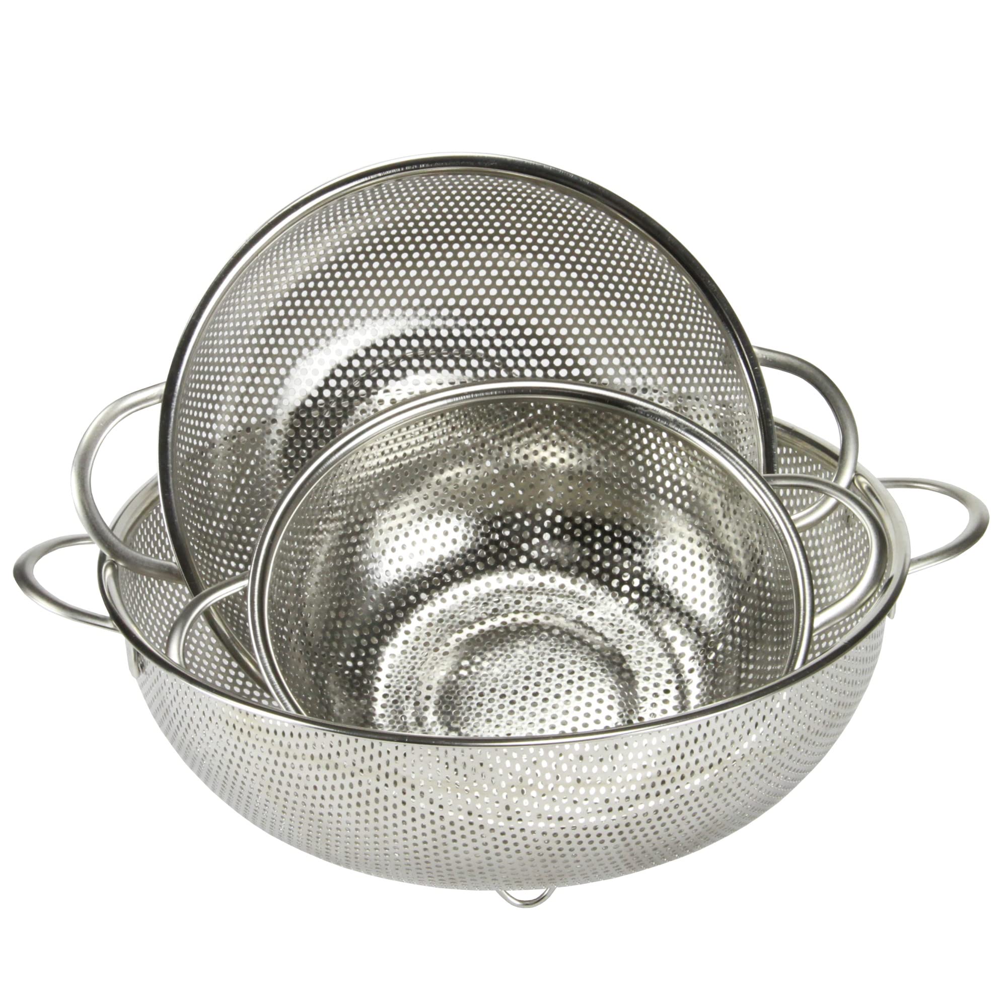 Chef Craft Select Microperforated Colander, 1.5 quart, Stainless Steel