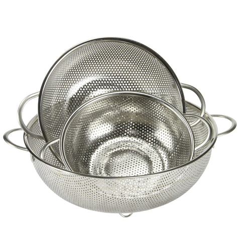 Chef Craft Select Microperforated Colander, 1.5 quart, Stainless Steel