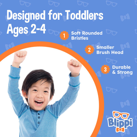 Brush Buddies Blippi Kids Toothbrush Set of 6 Pack Soft Bristle Toothbrushes for Toddlers Ages 2+, Extra Gentle Bristles, Small Head, Easy Grip Handle, Fun Blippi Characters, Kids Oral Care