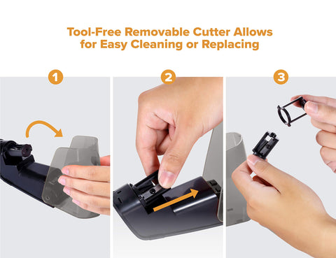 Bostitch Office Battery Pencil Sharpener, Hinged Tray, Colored Pencil Compatible, Black