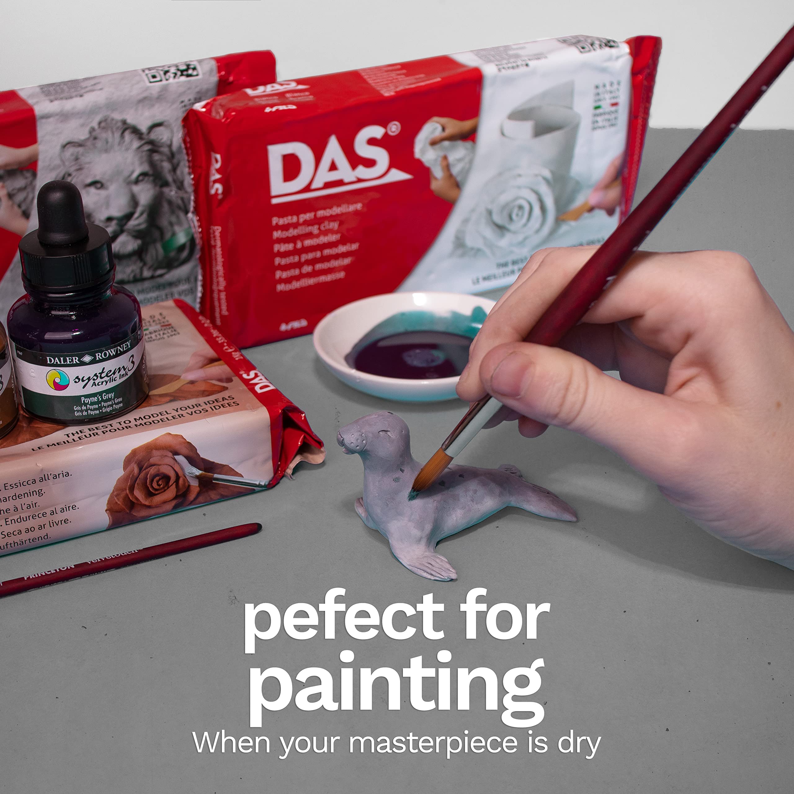 DAS Air-Hardening Modeling Clay, Block, Terra Cotta Color (387100), 1.1 Pound (1-Pack)