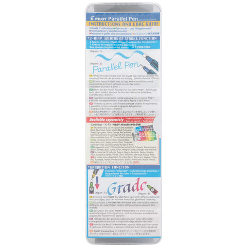 Pilot Parallel Pen Premium Caligraphy Pen Set, 3.0mm Nib, White Barrel with Pink Accents (14679)