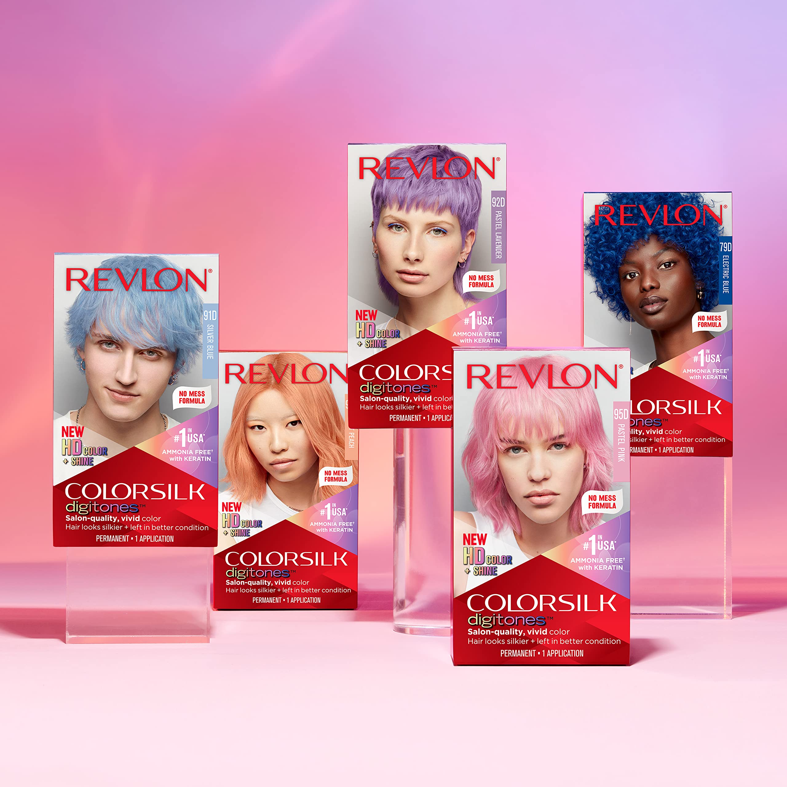 Revlon ColorSilk Digitones Permanent Hair Color with Keratin, 92D Pastel Lavender, 1 Count