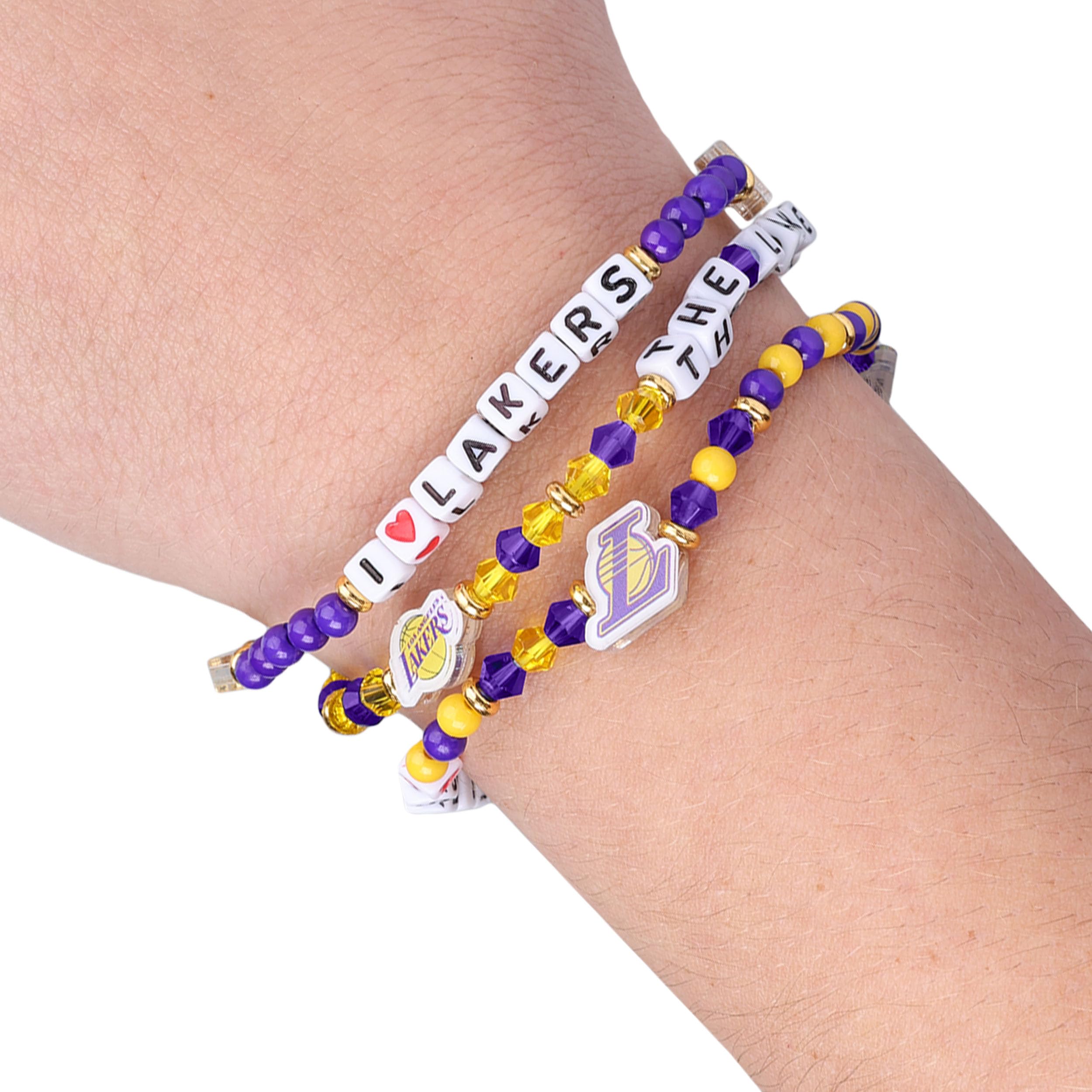FOCO Los Angeles Lakers NBA 3 Pack Team Friendship Bracelet