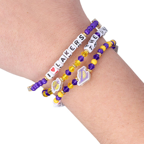 FOCO Los Angeles Lakers NBA 3 Pack Team Friendship Bracelet