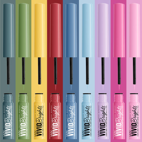 NYX PROFESSIONAL MAKEUP Vivid Brights Liquid Liner, Smear-Resistant Eyeliner with Precise Tip - Sneaky Pink