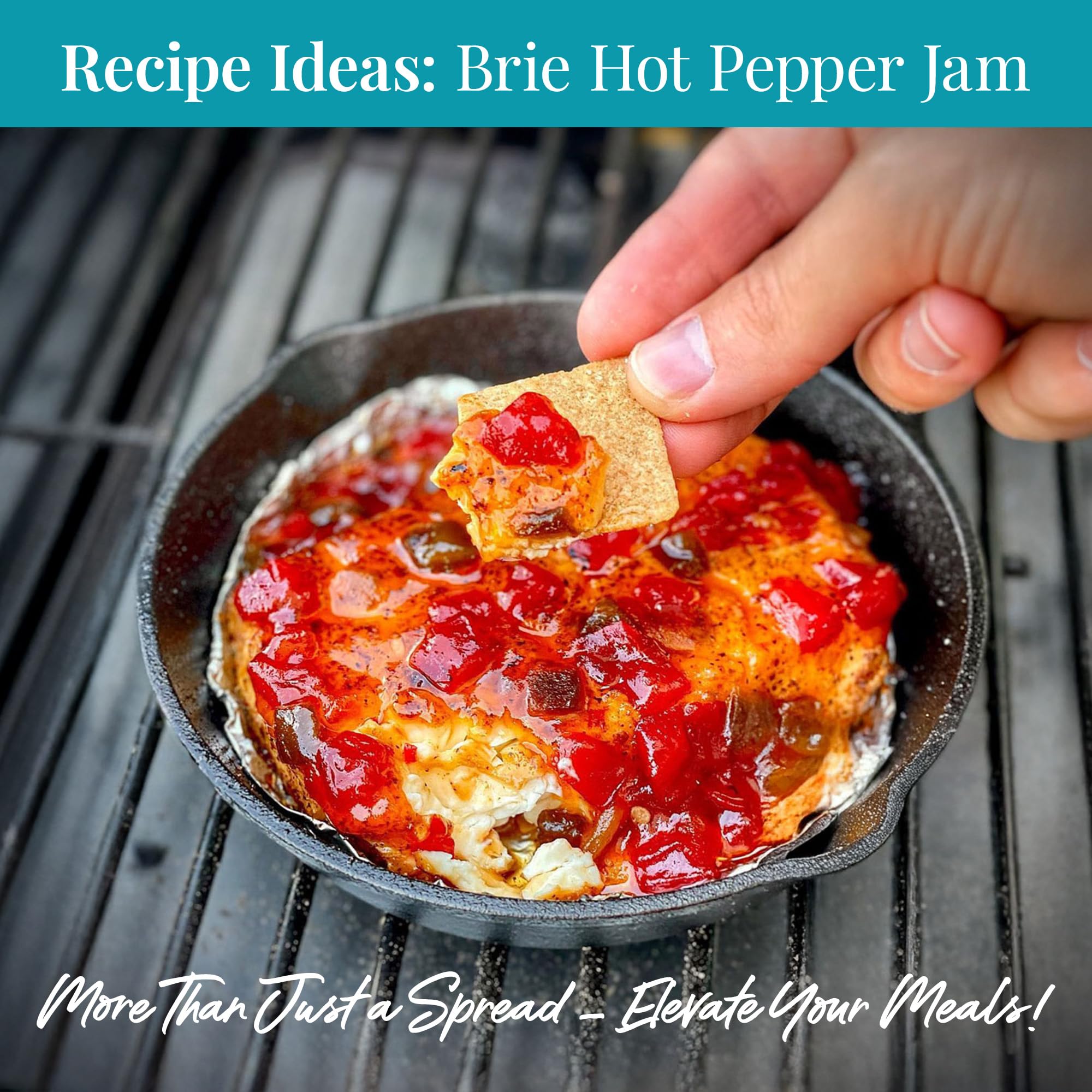 Terrapin Ridge Farms Hot Pepper Bacon Jam – Sweet & Spicy Spread with Real Bacon & Jalapeño – Gourmet Condiment for Cheese, Meats, and Appetizers – One Quart