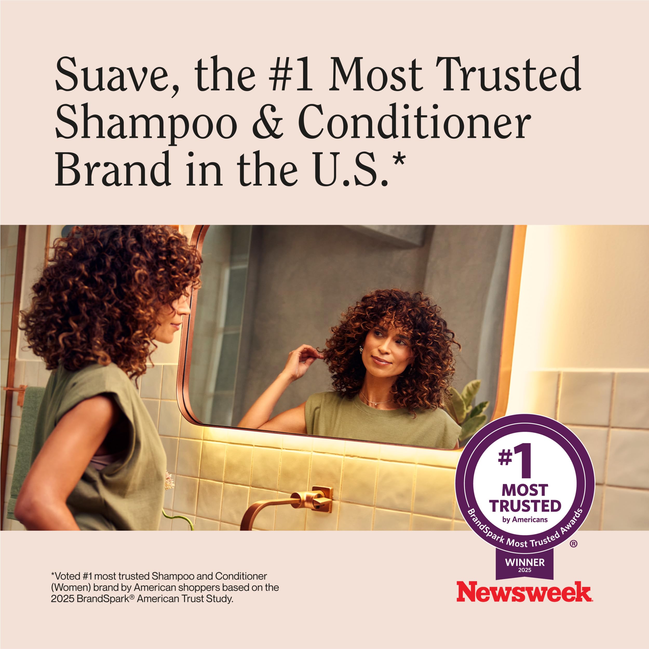 Suave Bamboo & Hibiscus Volumizing Conditioner, for Fine and Flat Hair, Salon Proven System for Boosting Hair Volume and Body, 12.6 oz
