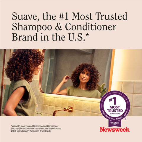 Suave Bamboo & Hibiscus Volumizing Conditioner, for Fine and Flat Hair, Salon Proven System for Boosting Hair Volume and Body, 12.6 oz