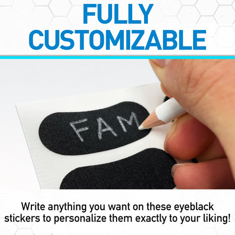 Franklin Sports Eye Black Stickers with White Pencil