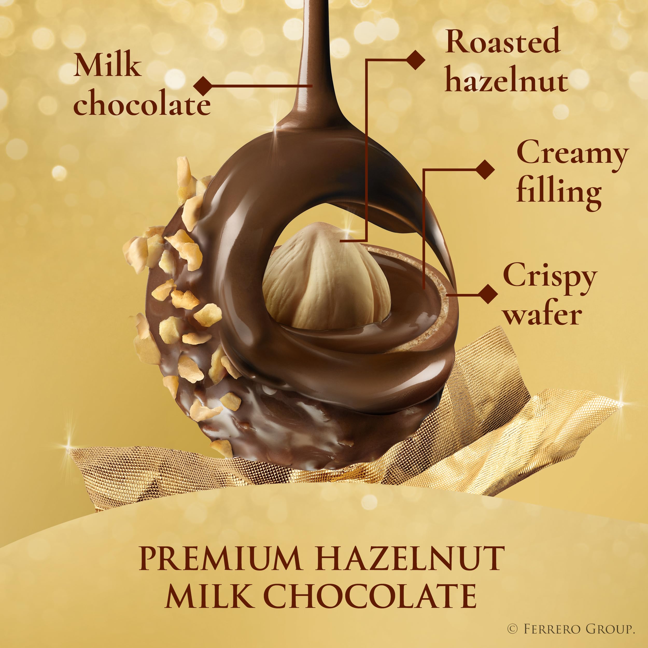 Ferrero Rocher Gift Cube, 18 Count,0.7 pounds